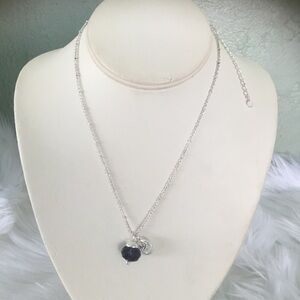 Avon Inspiring Jeweled Charm Necklace purple